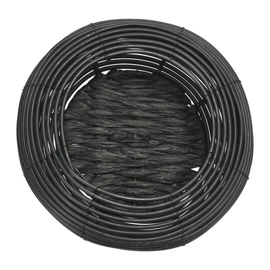 6" Black Plastic Planter with Metal Feet